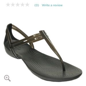 Women’s black crocs sandals